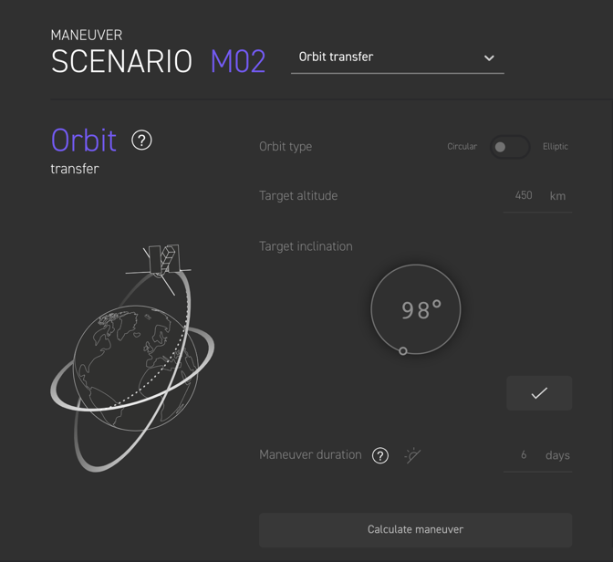 Maneuver scenario - Orbit transfer